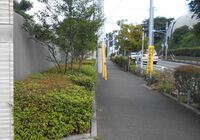 外構：カーブミラー据付前